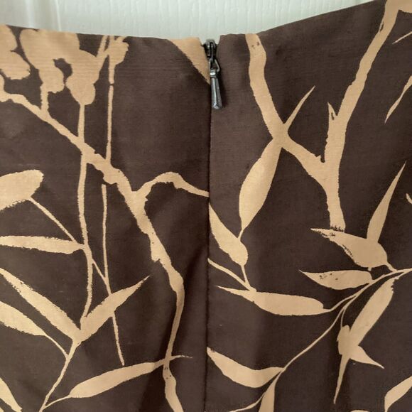 Shomi Blouse Set Sz 14 Womens Petite 100% Silk Top Brown Tank Career Work Autumn - Picture 11 of 11